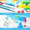 Toss Game Banner for Water Balloons, 4 Score Holes Shooter Target for Water Gun